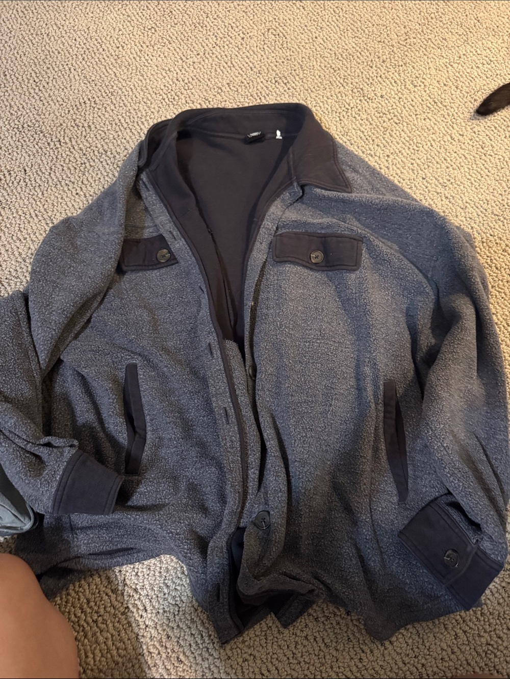 PacSun Men's Charcoal Gray Lightweight Zip Shirt Jacket